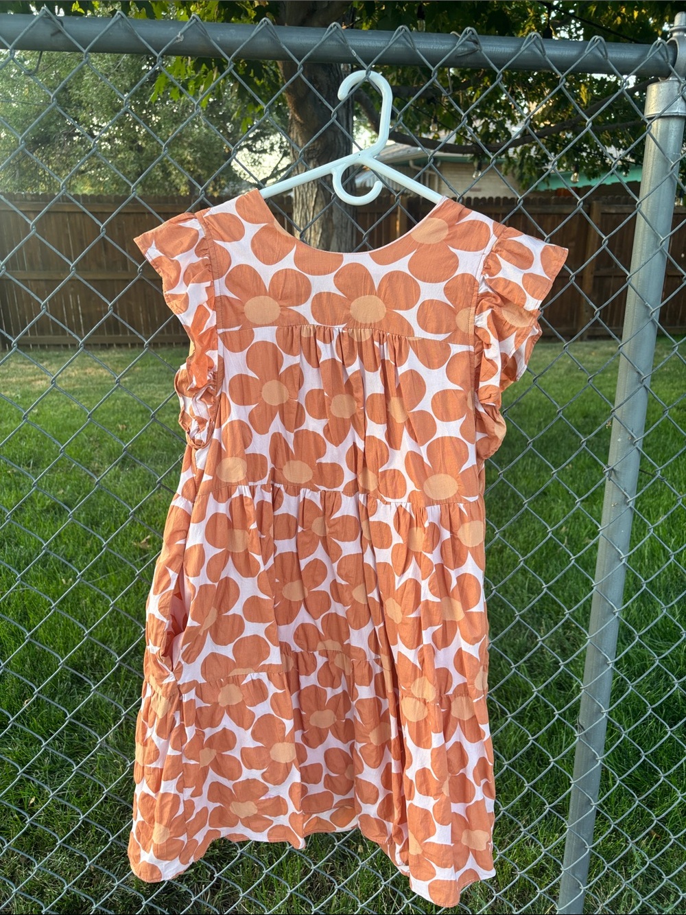 Jacqui E Orange Floral Mini Dress